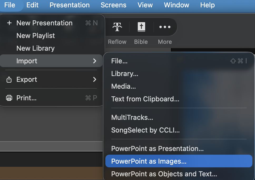 Import Sermon PowerPoint