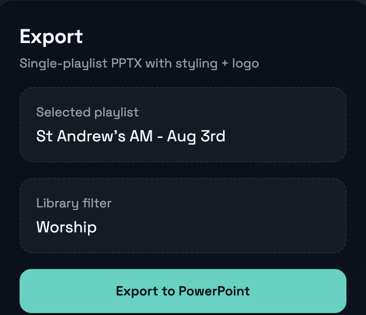 Export Button