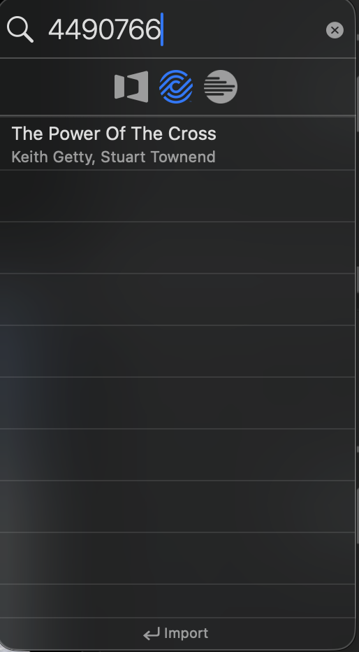 ProPresenter CCLI Song Search